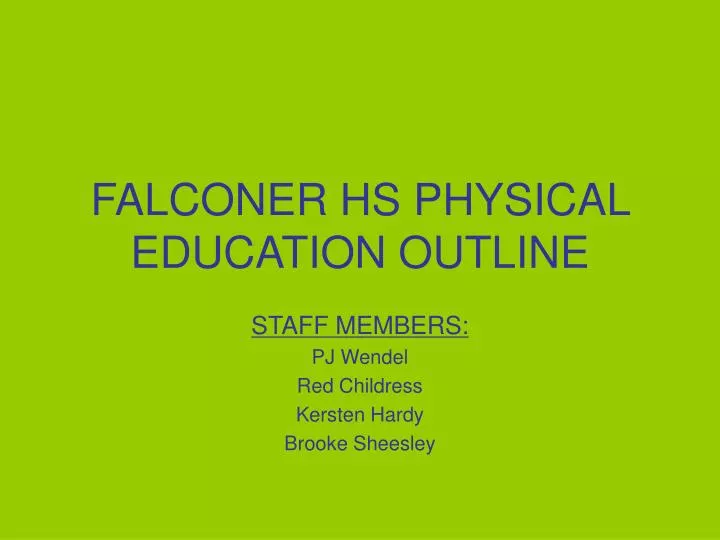 falconer hs physical education outline