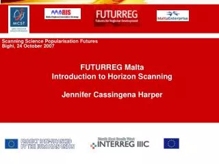 MARIS-FUTURREG Exploring Regional Innovation Futures