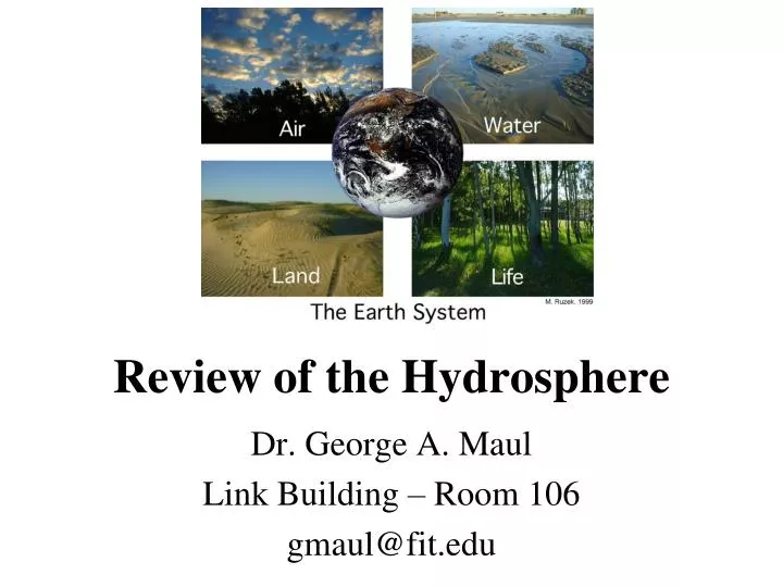 review of the hydrosphere