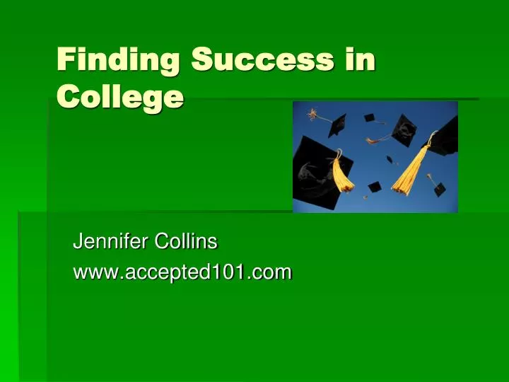 finding success in college