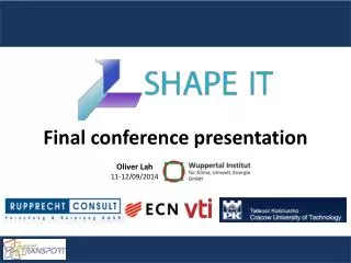 Final conference presentation