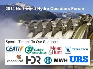 2014 Northwest Hydro Operators Forum