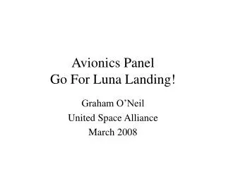 Avionics Panel Go For Luna Landing!
