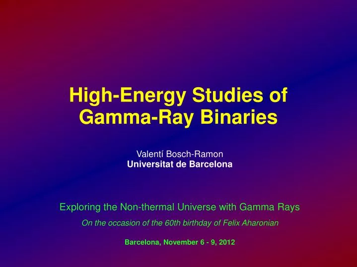high energy studies of gamma ray binaries
