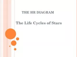 THE HR DIAGRAM