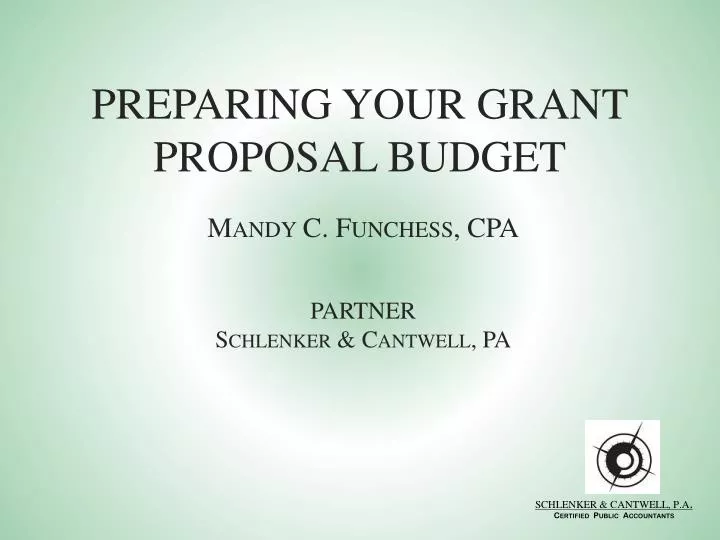 preparing your grant proposal budget
