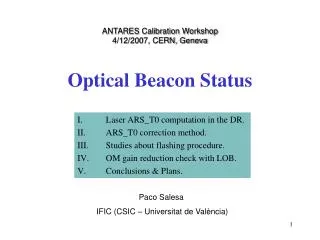 Optical Beacon Status