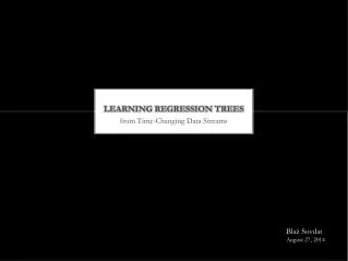 Learning Regression Trees
