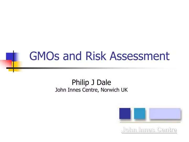 gmos and risk assessment