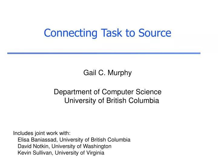 connecting task to source