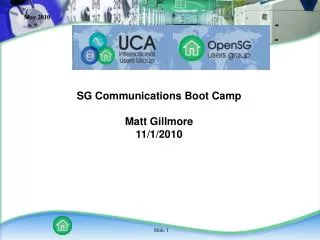 SG Communications Boot Camp Matt Gillmore 11/1/2010