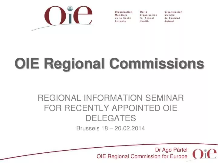oie regional commissions