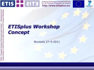 ETISplus Workshop Concept