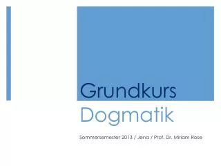 grundkurs dogmatik