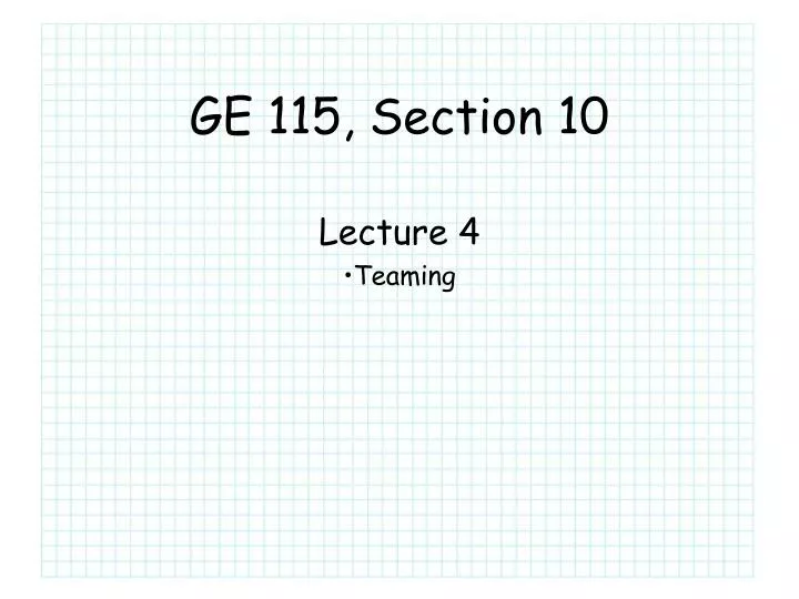 ge 115 section 10