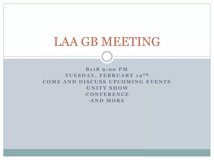 laa gb meeting