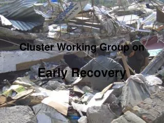 Cluster Working Group on Early Recovery