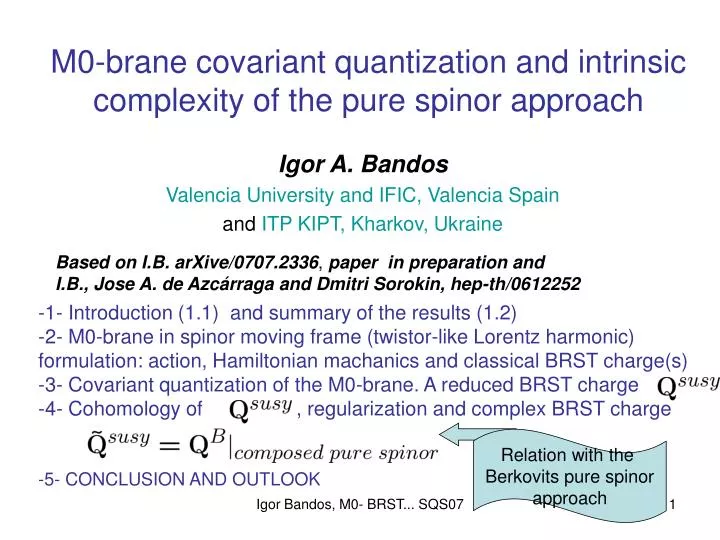 m0 brane covariant quantization and intrinsic complexity of the pure spinor approach