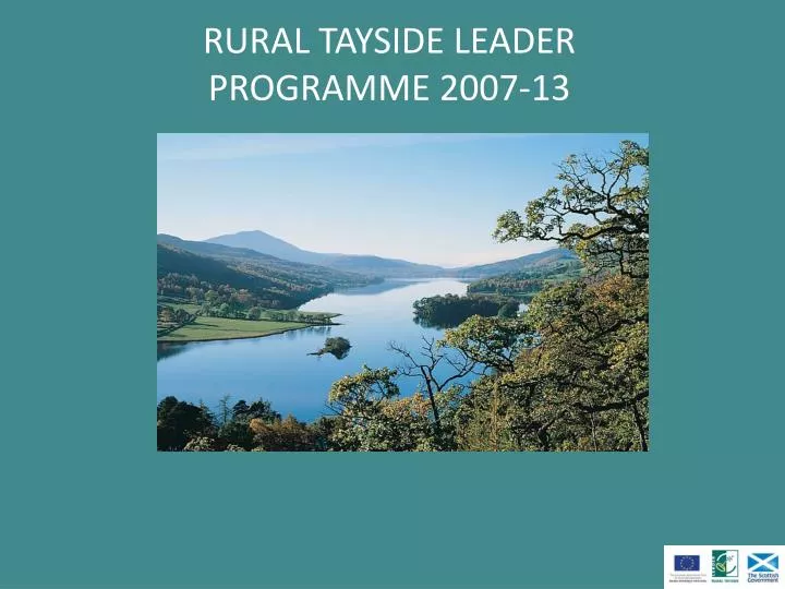 rural tayside leader programme 2007 13