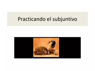practicando el subjuntivo