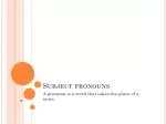 English Subject Pronouns - slide 1