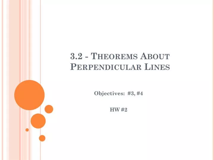 3 2 theorems about perpendicular lines