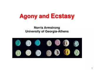 Agony and Ecstasy Norris Armstrong University of Georgia-Athens