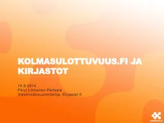 kolmasulottuvuus fi ja kirjastot