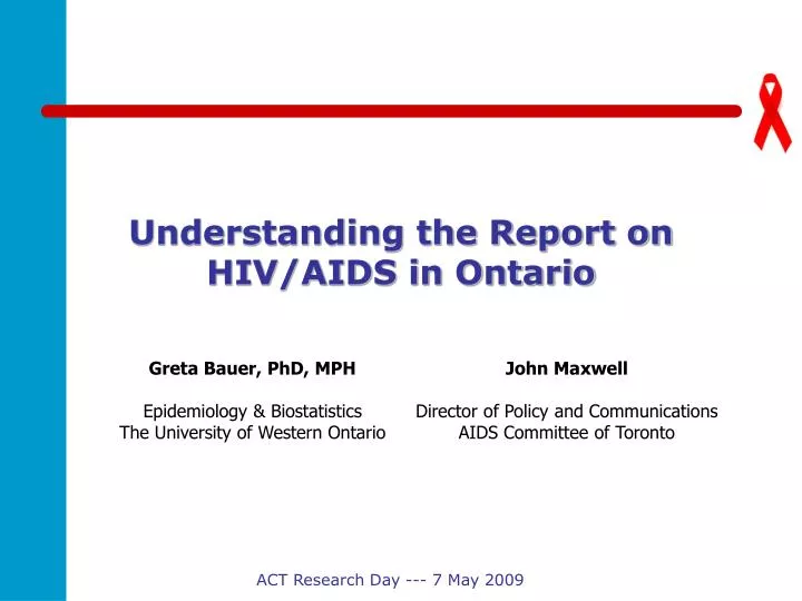 understanding the report on hiv aids in ontario
