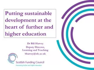 Putting sustainable development at the heart of further and higher education