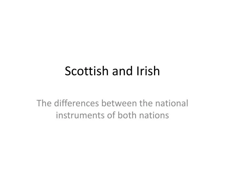 scottish and irish