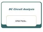 DC Circuit Analysis - slide 1