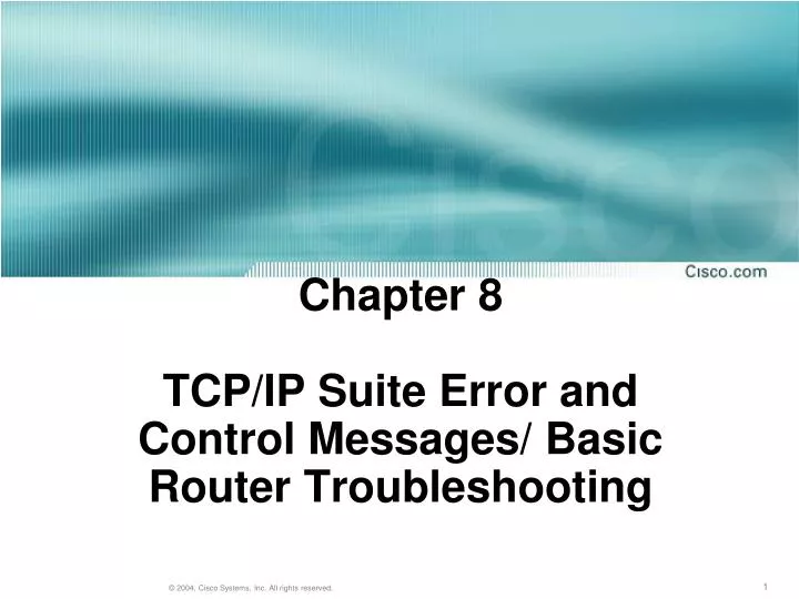 chapter 8 tcp ip suite error and control messages basic router troubleshooting