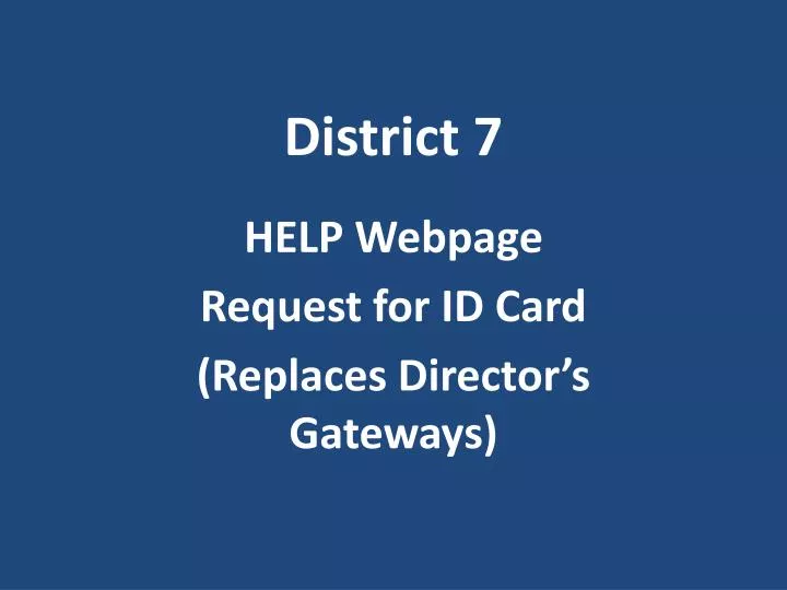 district 7