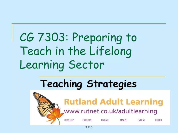cg 7303 preparing to teach in the lifelong learning sector