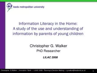 Information Literacy in the Home: