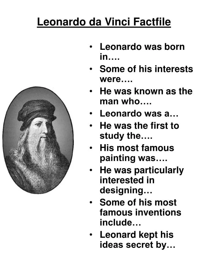 leonardo da vinci factfile