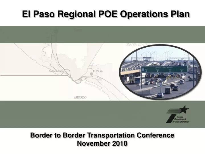 el paso regional poe operations plan