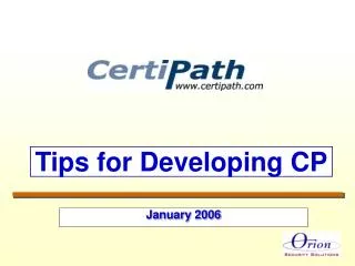 Tips for Developing CP