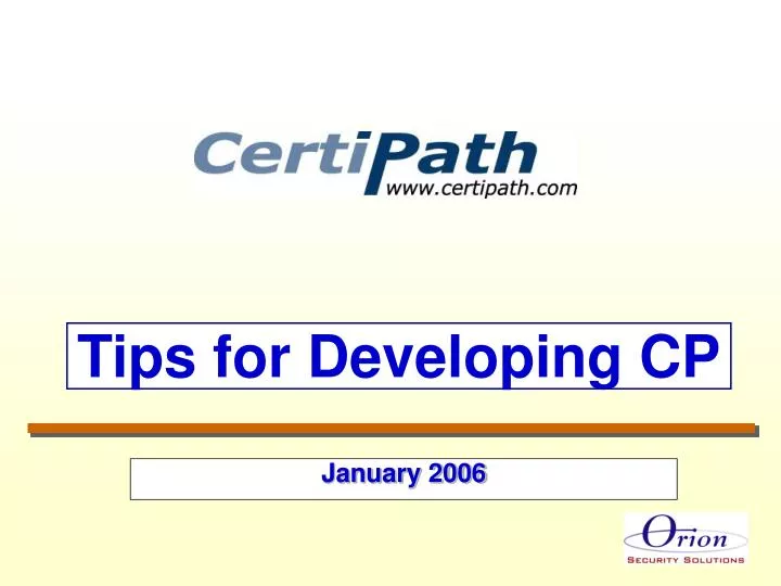tips for developing cp