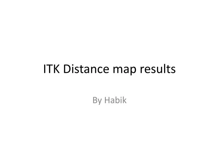 itk distance m ap results
