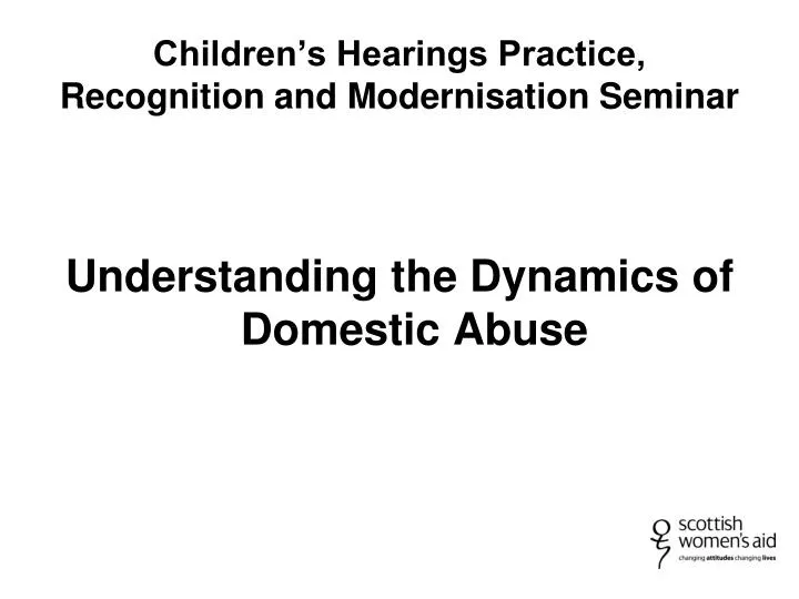 children s hearings practice recognition and modernisation seminar