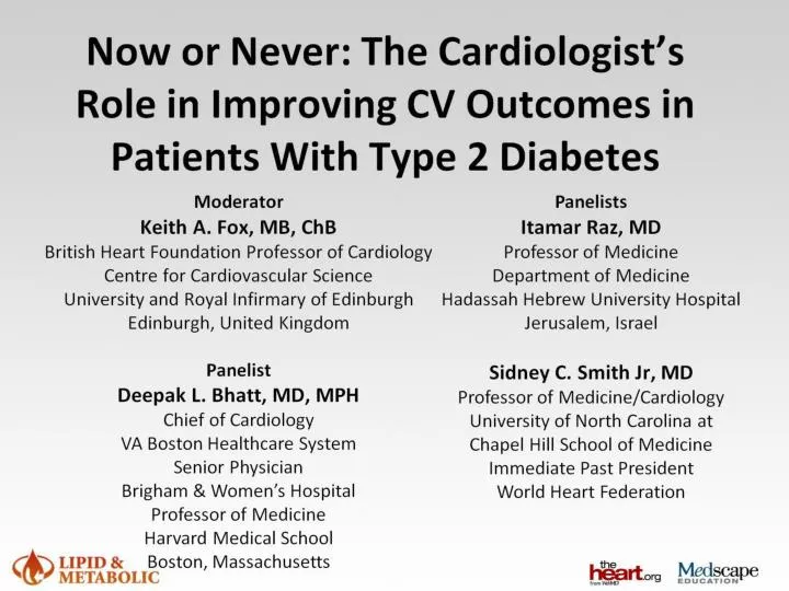 now or never the cardiologist s role in improving cv outcomes in patients with type 2 diabetes