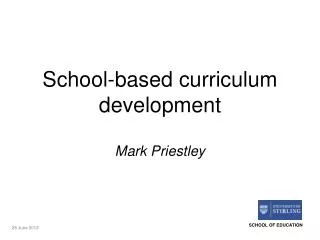 School-based curriculum development