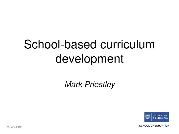 school based curriculum development