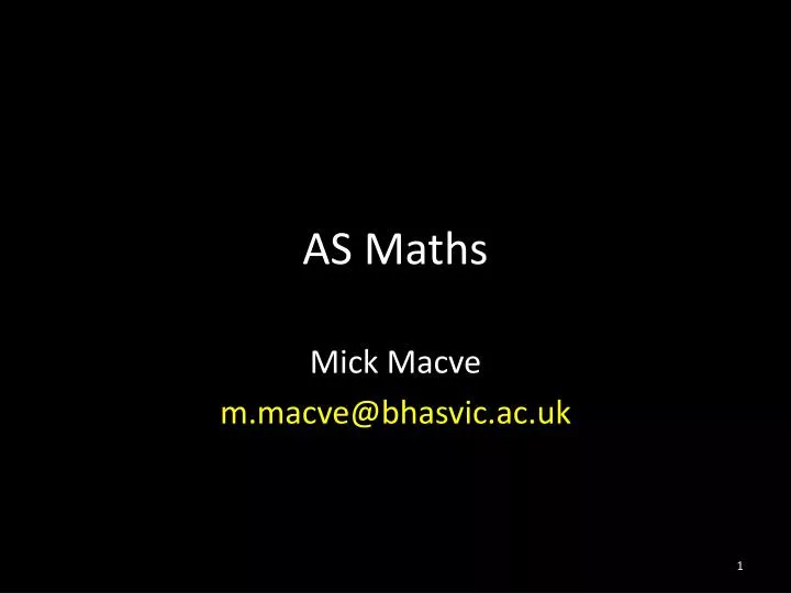 as maths