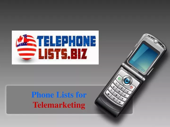 phone lists for telemarketing