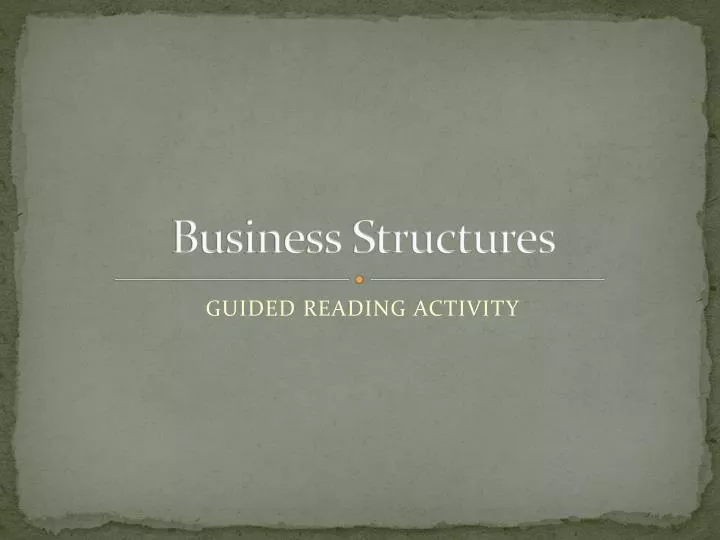 business structures