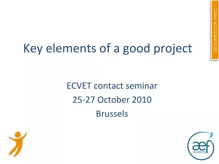 key elements of a good project