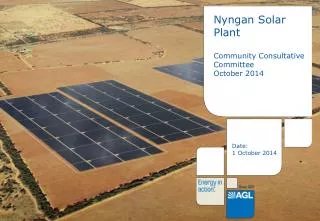 Nyngan Solar Plant Community Consultative Committee October 2014